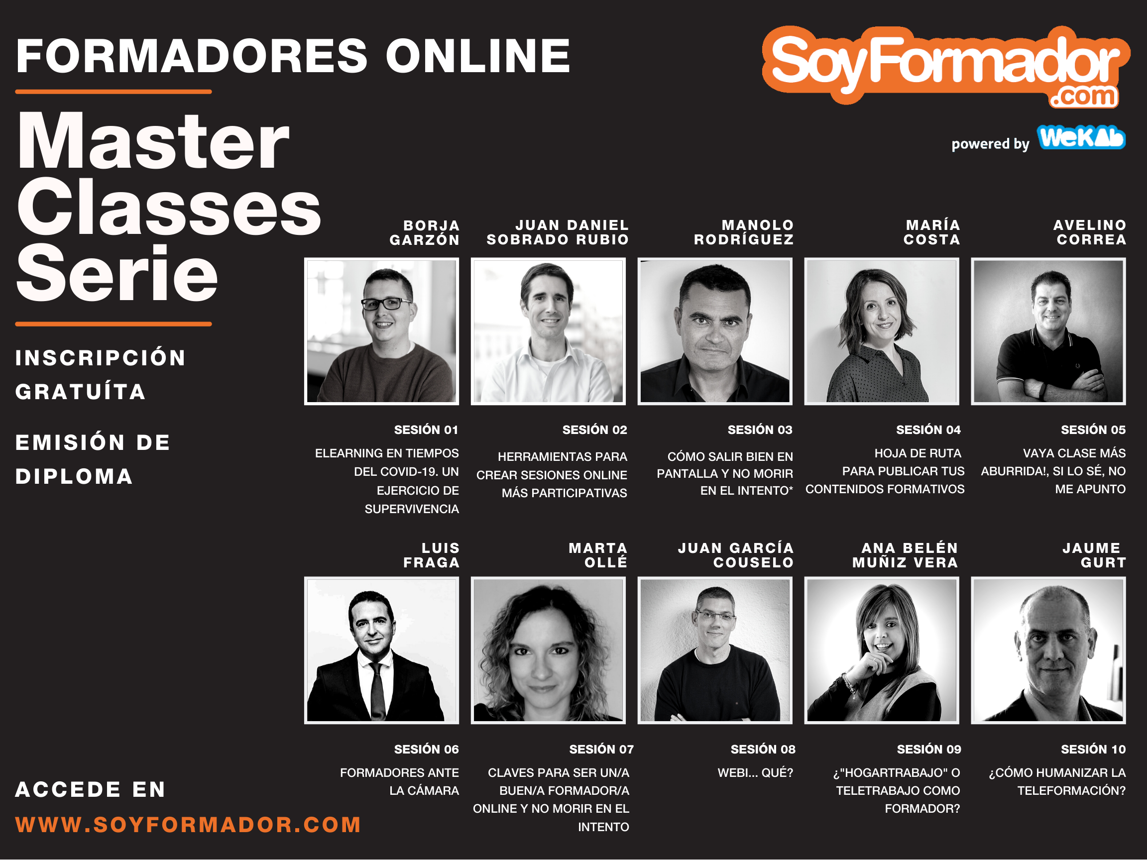 MASTERCLASS SERIE - Formadores online